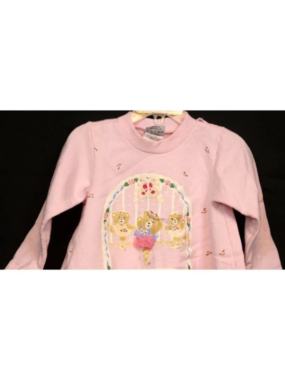 Spumoni 2pc Outfit 3T Medium Teddy Bear Ballerina Pink Sweatshirt Pants